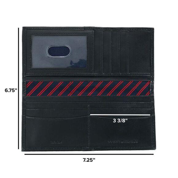Tommy Hilfiger Men's Leather Ranger RFID Checkbook Cover Secretary Wallet - Picture 4 of 5